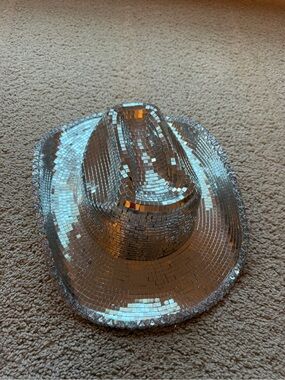 Party City Silver Sequin Cowboy Hat